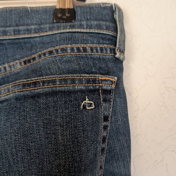 Rag & Bone Dre Relaxed Skinny Boyfriend Torn Knee Tear Jean in Mabel - Picture 7 of 11
